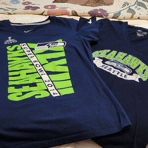 Womens Seahawks Tee Bundle - Navy and Lime